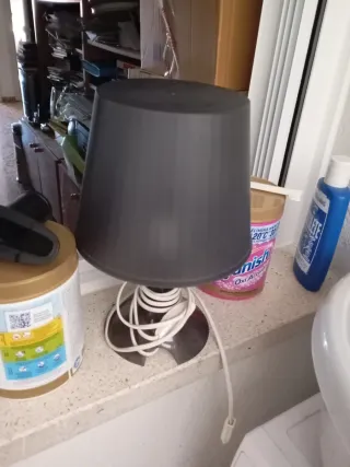 2 Lamparitas de mesa negras/grises