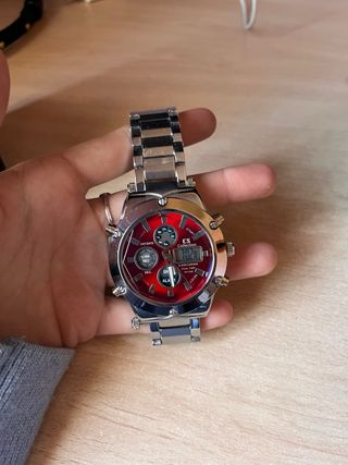 Reloj CS Collection Hombre Rojo/Plata￼