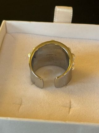 Anello Argento Perle Regolabile