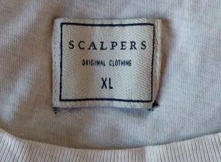 Camiseta Scalpers Hombre Talla XL Blanca