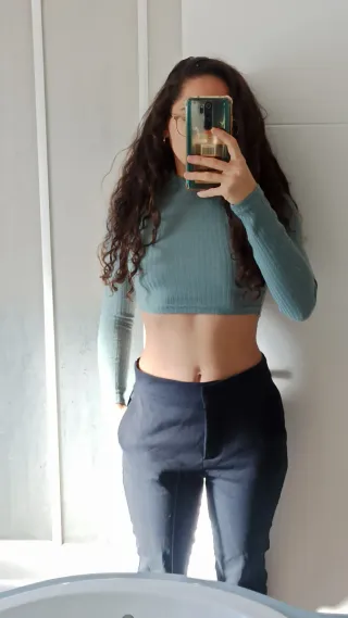 Pantalón de pinza elegante cintura elástica