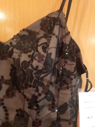 Top lentejuelas negro mujer.