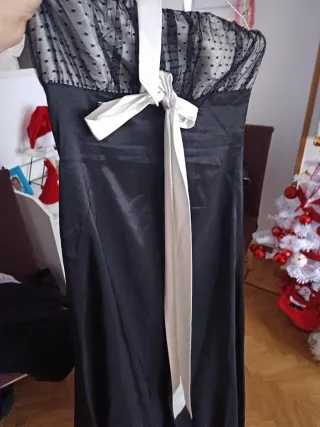 Vestido de fiesta largo morado/rojo