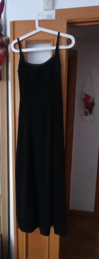 Vestido de fiesta largo morado/rojo