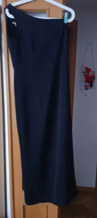 Vestido de fiesta largo morado/rojo