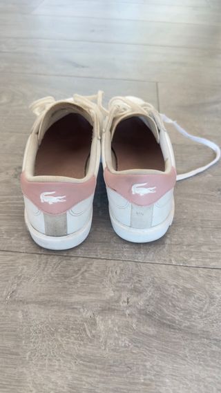Zapatillas Lacoste Piel Blancas y Rosas