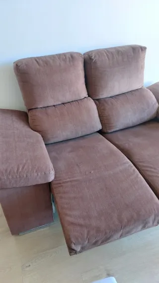 Sofá de 2 plazas marrón