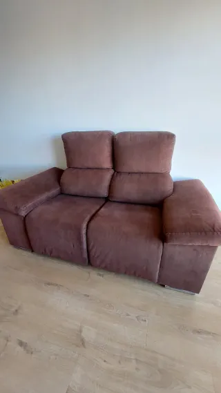 Sofá de 2 plazas marrón