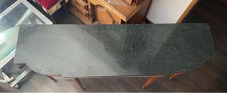 Mesa recibidor de marmol y madera