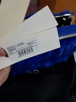 Borsa Pinko Blu in Pelliccia Nuova