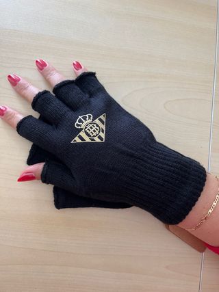 Guantes sin dedos Real Betis Negro y Dorado