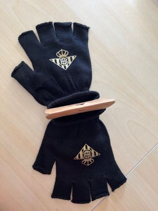 Guantes sin dedos Real Betis Negro y Dorado