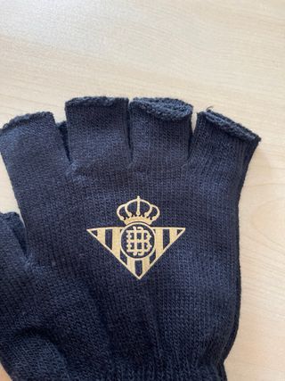 Guantes sin dedos Real Betis Negro y Dorado