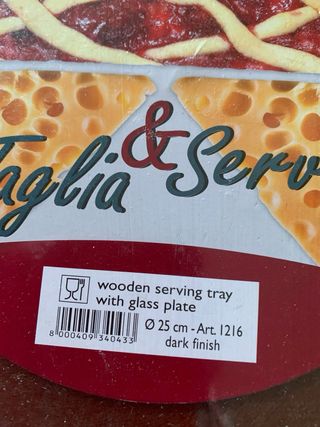 Piatto da portata legno e vetro ILSA