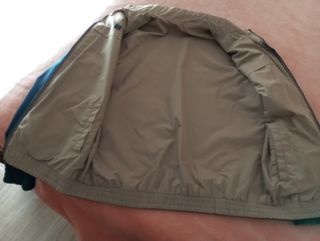 Chaqueta reversible niño azul y beige