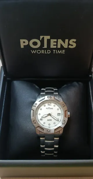 Reloj Potens World Time Automático acero nuevo.
