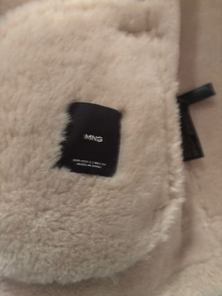 Chaqueta Biker Piel Vuelta Mango Negra