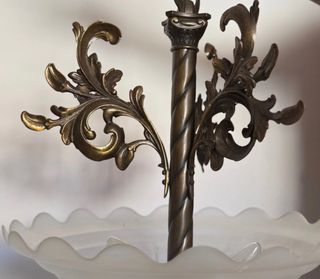 Lámpara de techo metal y cristal