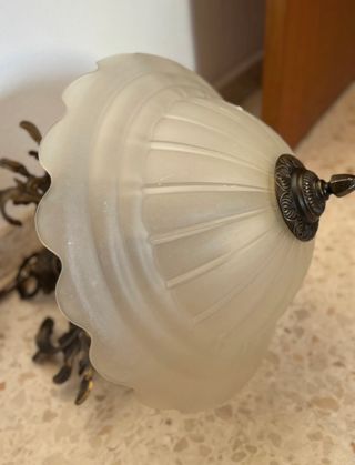 Lámpara de techo metal y cristal