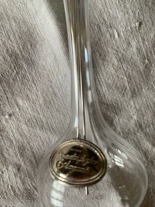 Vaso in vetro con calla in acciaio