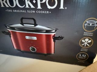 Crock-Pot Cocina Lenta Roja 3.5L Sin abrir
