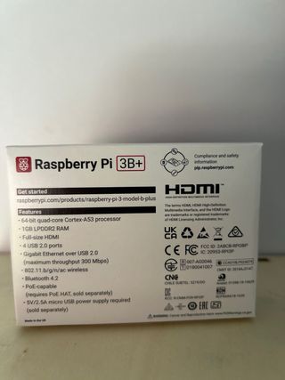 Raspberry Pi 3B+ 1GB, NUEVA.