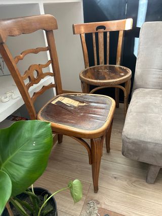 Sillas vintage madera para restaurar
