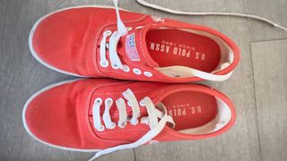 Zapatillas lona Polo Ralph Lauren rojas