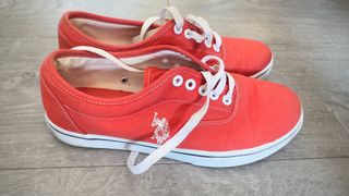 Zapatillas lona Polo Ralph Lauren rojas