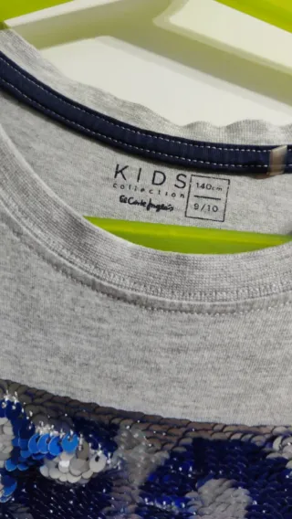 Camiseta niño NO BAD DAYS lentejuelas, talla 9/10