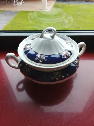 Sopera La Cartuja Sevilla Azul y Blanca