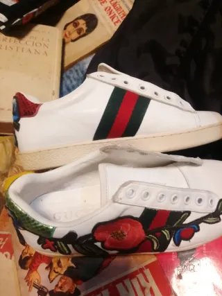Zapatillas Gucci Blancas Bordadas
