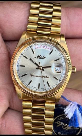 Mido Commander Reloj Dorado Automático