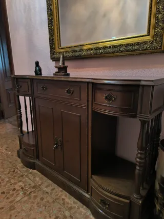 Mueble de entrada madera maciza con cajones