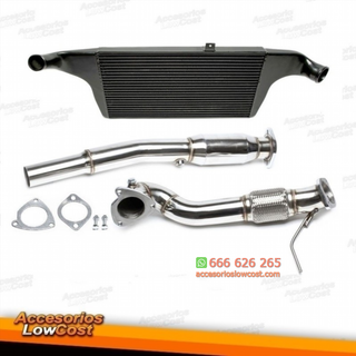 KIT INTERCOOLER + DOWNPIPE AUDI A3 TT CON CATALIZ