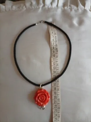 Collana vintage rosa corallo
