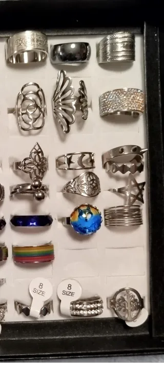 Lote de Anillos Acero Inoxidable 70 unidades