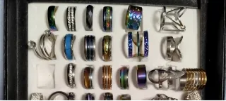 Lote de Anillos Acero Inoxidable 70 unidades