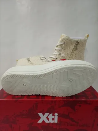 Botines Xti Beige/Blanco