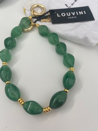 Cadena del movil Louvini Paris Verde y Dorada