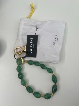 Cadena del movil Louvini Paris Verde y Dorada