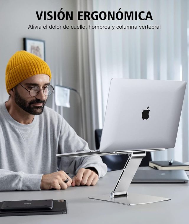 Suporte Ajustável de Mesa para Laptop em Alumínio