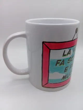 Tazza dipinta a mano La vita fa schifo