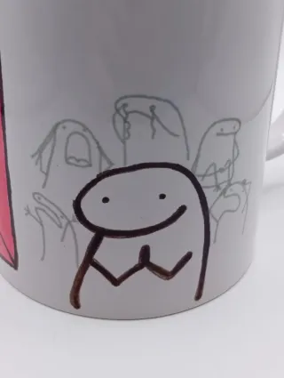 Tazza dipinta a mano La vita fa schifo