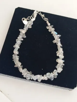 Pulsera chips labradorita natural cierre ajustable