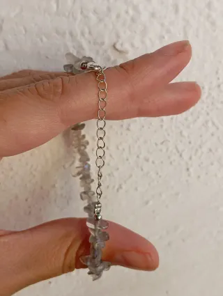 Pulsera chips labradorita natural cierre ajustable