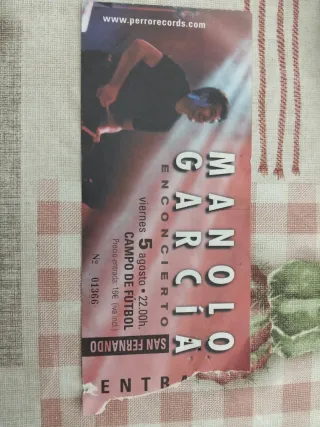 Entrada Manolo García Concierto San Fernando