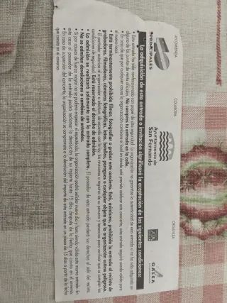 Entrada Manolo García Concierto San Fernando