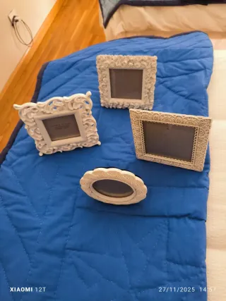 Portarretratos Zara Home Blancos. NUEVOS