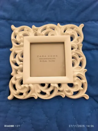Portarretratos Zara Home Blancos. NUEVOS